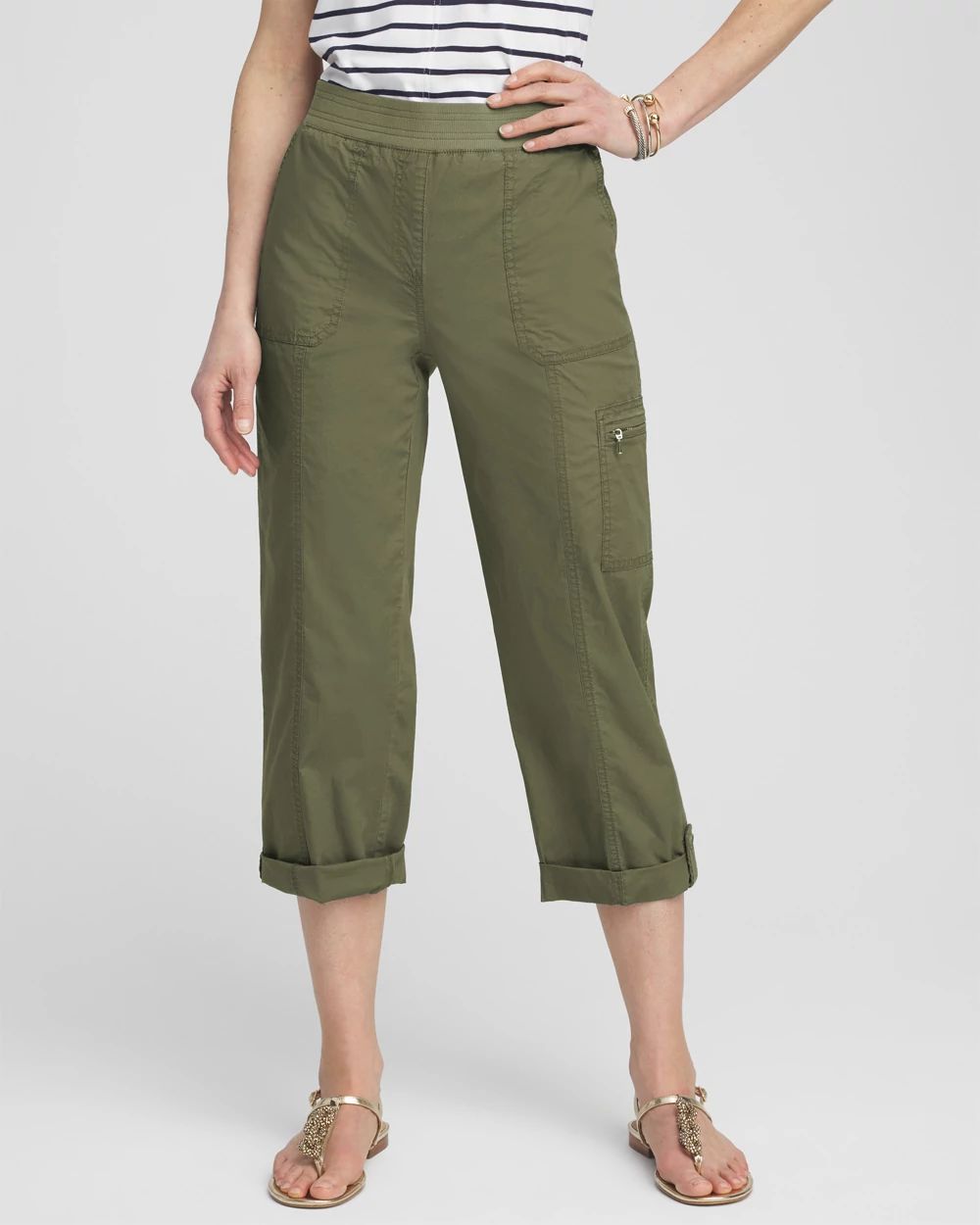 【期間限定送料無料】 Poplin Cropped Chico's | Pants パンツ